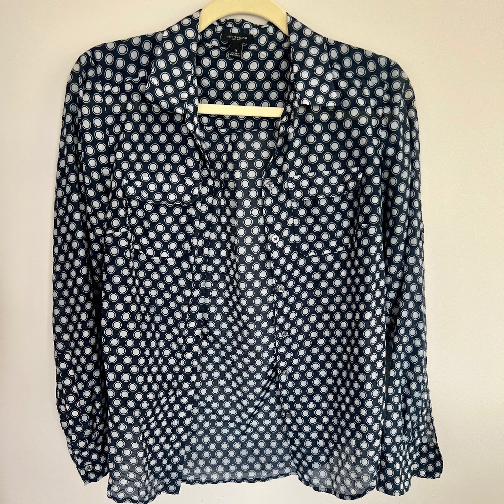 New silk blouse Ann Taylor size S